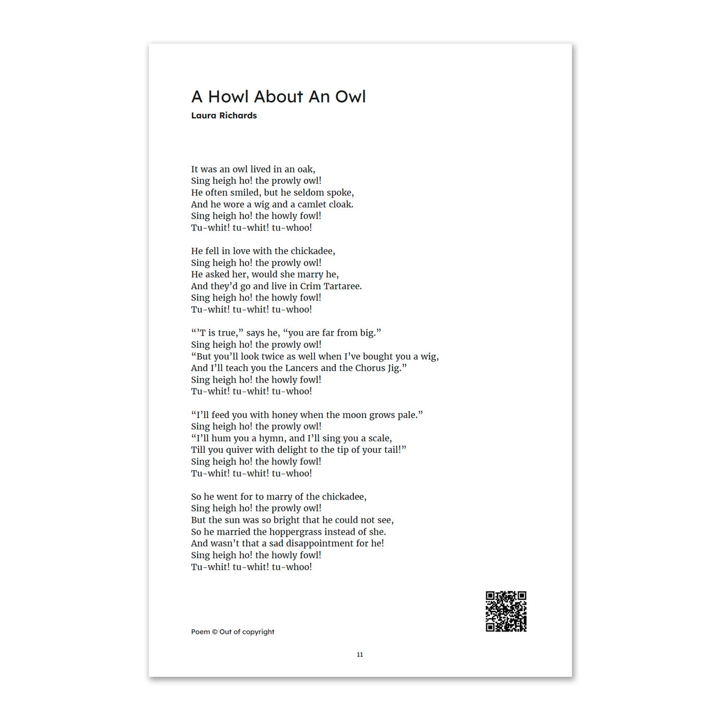 Twelve poems to share aloud booklet