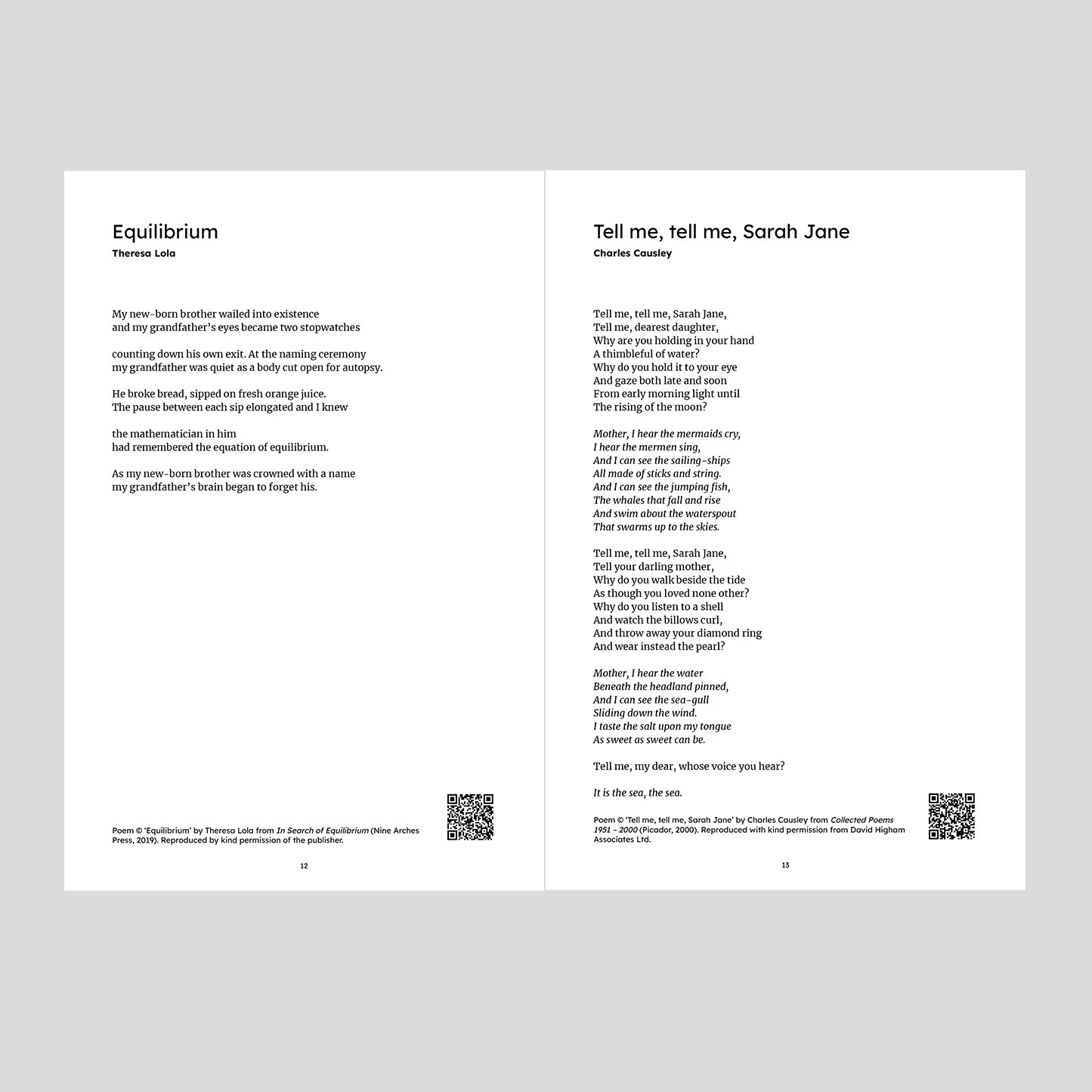 SECONDARY Twelve poems to share aloud - 2026 edition